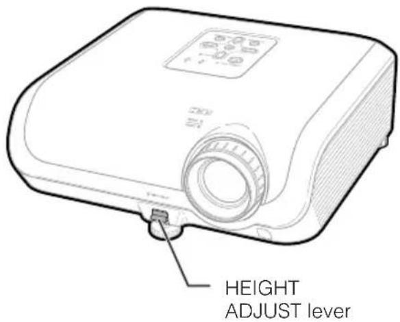 HEIGHT ADJUST lever