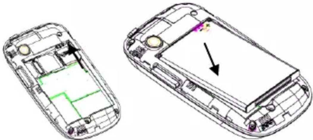 BLU Dash 4.0 - Installing the SIM/MicroSD Card and Battery - 2