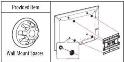 Provided Item Wall Mount Spacer