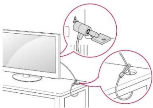 LG 32CS465 - Using the Kensington security system - 1