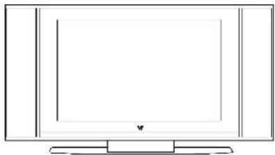 Line drawing of a flat-screen monitor with no text or symbols