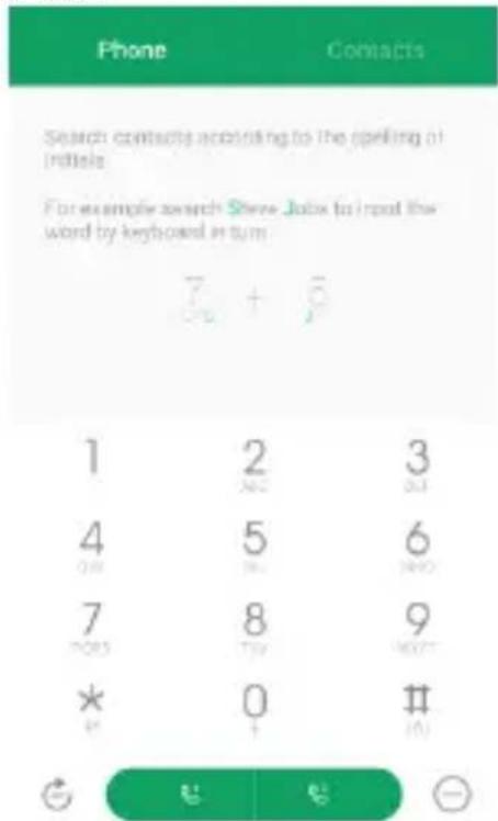 Phone Contacts Search contacts according to the spelling of Initiate For example search Show Jobs to I post the word by keyboard in turn 1 2 3 4 5 6 7 8 9 * 0 # + + +