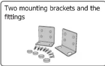 Two mounting brackets and the fittings