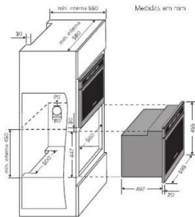 Brastemp BOD45AR - DIMENSÕES DO NICHO DE INSTALAÇÃO - 1