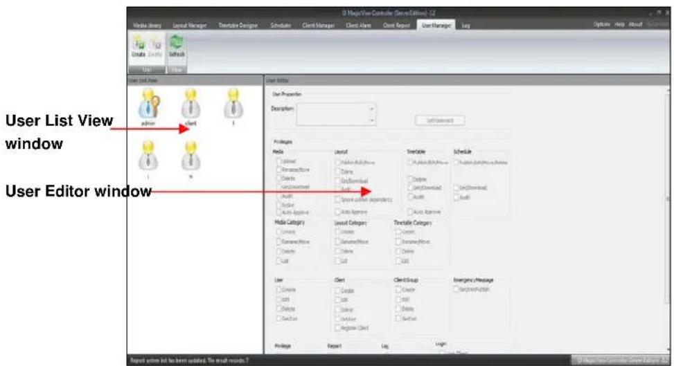 U3 MagicView Console Server\Edition 12 Create: Create Delete: Delete User List View Window User Editor window User List View Window User Editor window User List View Window User List View Window User List View Window User List View Window User List View Window User List View Window User List View Wi…