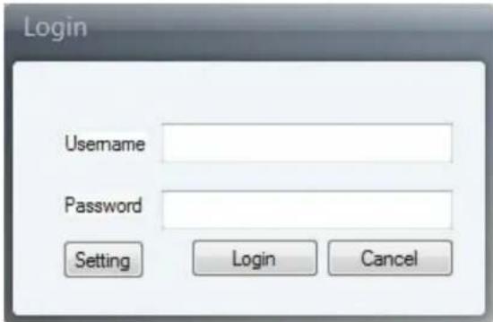 Login Username Password Setting Login Cancel