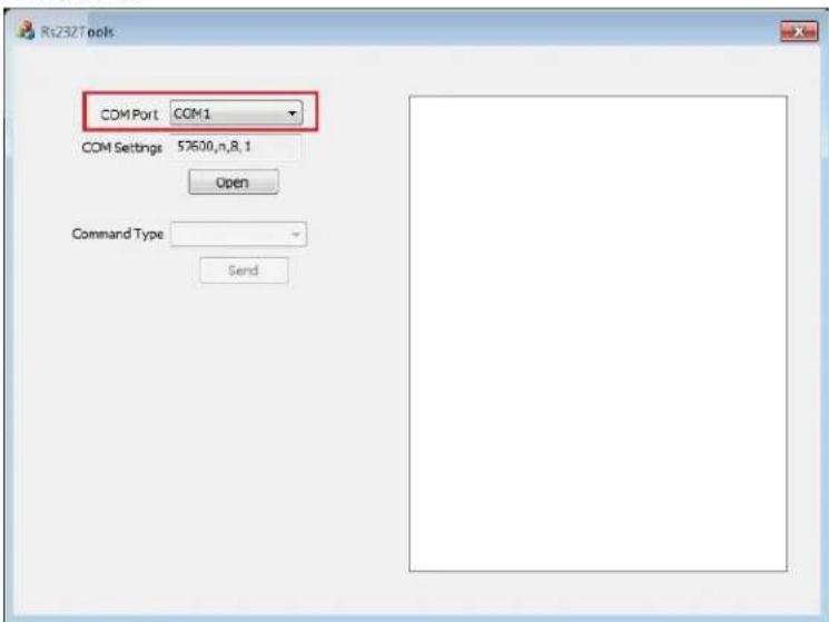 Rs23ZTool COM Port: COM1 COM Settings 57600,n,R,1 Open Command Type Send