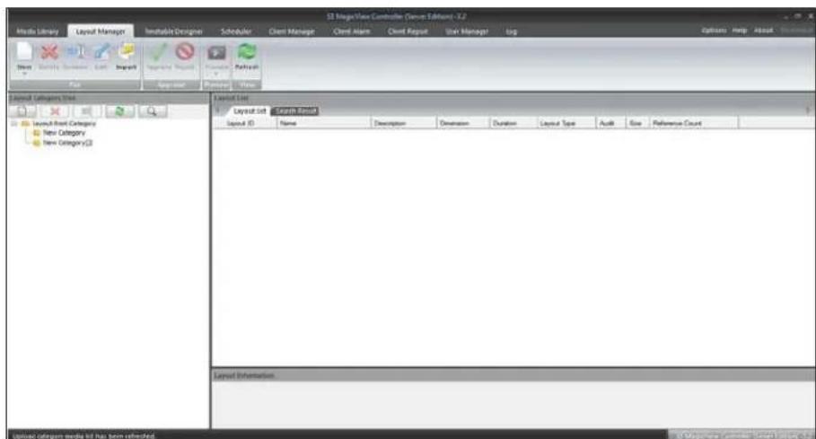3D MegaView Controller (Test Edition) 2.2 File Edit View Help About Results Model Library Layout Manager Simultable Designer Scheduler Client Manage Client Alarm Client Report User Manage Log Options Help About Results Show Modify Business Help Layout Supporting Report Preview Refresh Play Preview P…