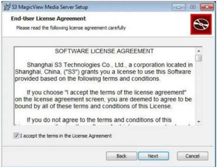 S3 MagicView Media Server Setup End-User License Agreement Please read the following license agreement carefully SOFTWARE LICENSE AGREEMENT Shanghai S3 Technologies Co., Ltd., a corporation located in Shanghai, China, ("S3") grants you a license to use this Software provided based on the following t…