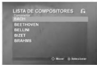 LISTA DE COMPOSITORES Compositor BACH BEETHOVEN BELLINI BIZET BRAHMS