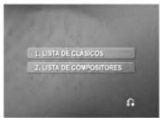1. LISTA DE CLÁSICOS 2. LISTA DE COMPOSITORES