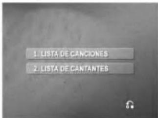 1. LISTA DE CANCIONES 2. LISTA DE CANTANTES