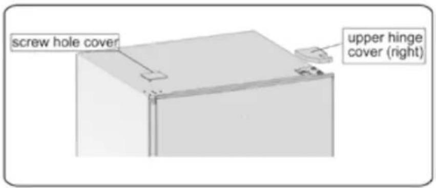 screw hole cover upper hinge cover (right)