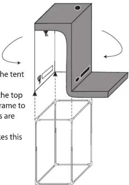 the tent the top rame to s are es this