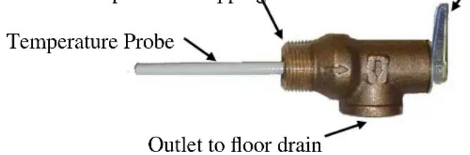 Temperature Probe Outlet to floor drain