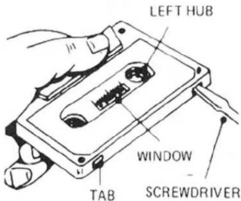 LEFT HUB WINDOW TAB SCREWDRIVER