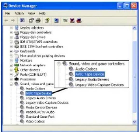 Device Manager File Action View Help Display adapters Floppy disk controllers Floppy disk drives IDE ATA/ATAPI controllers IEEE 1394 Bus-host controllers Keyboards Mice and other pointing devices Monitors Network adapters Other devices Ports (COM & LPT) Processors Sound, video and game Audio Codecs…
