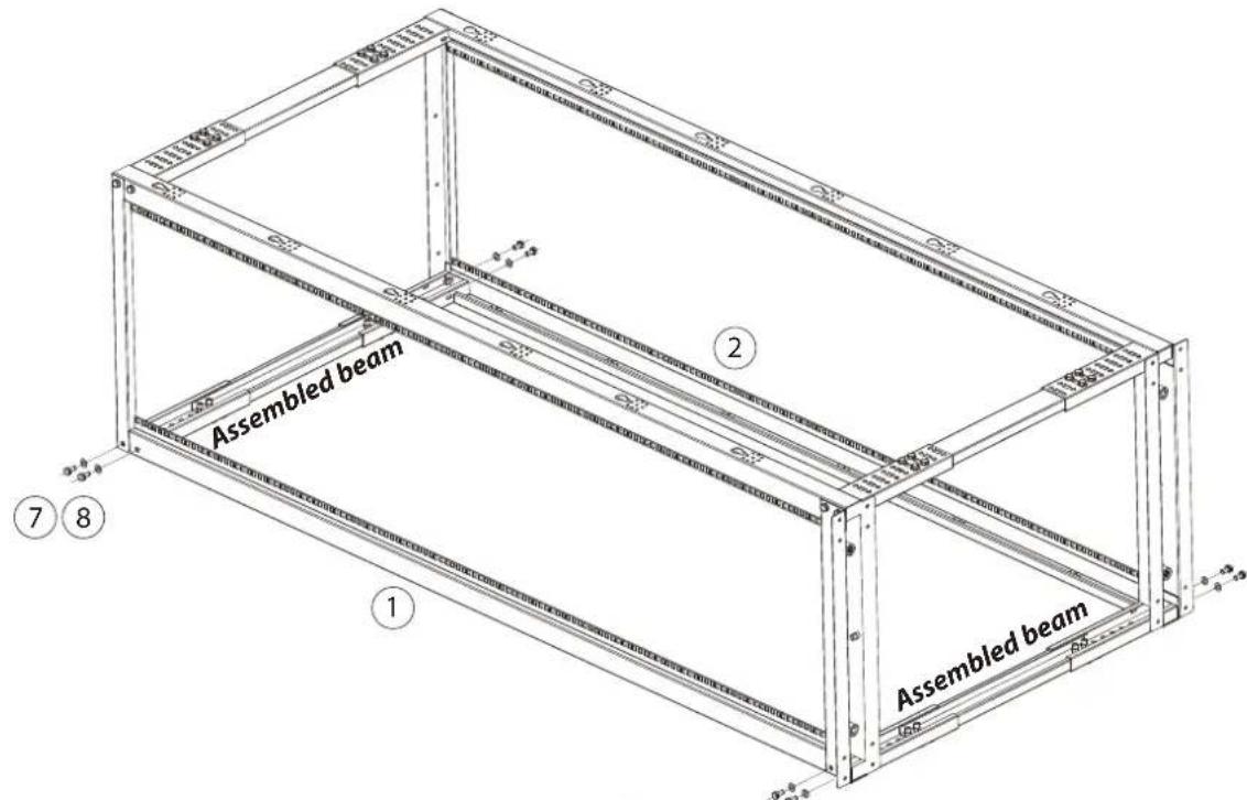 Assembled beam 1 2 7 8 Assembled beam