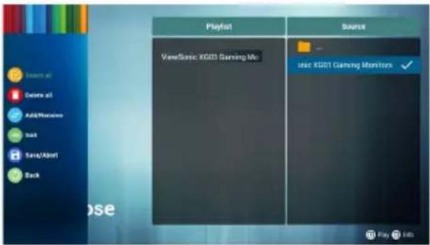 Playlist ViewSonic XG03 Gaming Mode Source XG03 Gaming Monitors ✓ Play Info