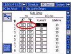 11/10/4 11:25 Schedule PC Setup Systems PC Be Active No Active Errors Run Setup ms I/Cycles Current Lifetime 1 10 10 38 38 2 10 10 38 38 3 10 10 38 38 4 10 10 38 38 5 10 10 38 38 6 10 10 38 38 7 10 10 38 38 8 10 10 38 38