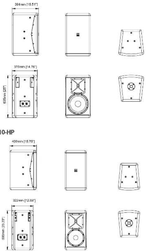 Turbosound KT10-HP - Dimensions - 1