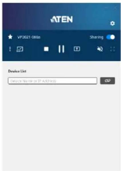 ATEN VP2021-069s Sharing Device List Device Name or IP Address