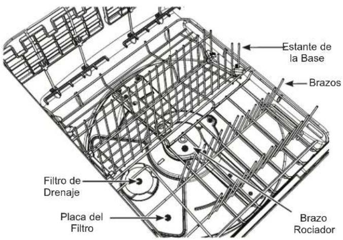 Estante de la Base Brazos Filtro de Drenaje Placa del Filtro Brazo Rociador