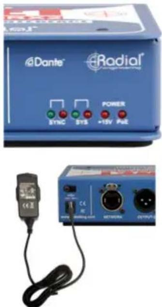 Dante® Radial® SYNC STS POWER +15V PGE www.danta.com SETNORA OUTPUT