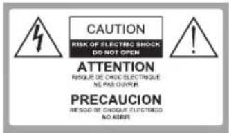 CAUTION RISK OF ELECTRIC SHOCK DO NOT OPEN ATTENTION RESQUE DE CHOIC ELECTRIQUE NE PAS QUINTER PRECAUCION RESQUE DE CHOIC ELECTRIC NO ASSEMB