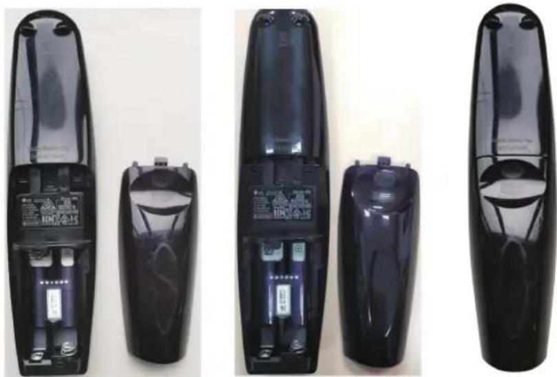 Aconatic 65US210AN - Inserting Remote Control Batteries - 1