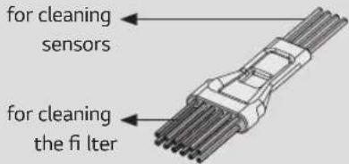 for cleaning sensors for cleaning the fi lter