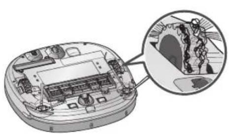LG VR6250LV - Upon a voice message, "Please remove any foreign material on the left/right wheel." - 1