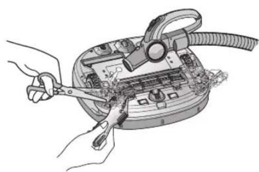 LG VR6250LV - Upon a voice message, "Please remove any foreign material from the brush on the bottom of the HOM-BOT." - 2