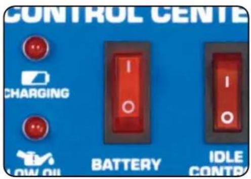 CONTROL CENTE CHARGING LOW OIL BATTERY IDLE CONTR