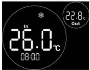 In 26.0°C 08:00 22.8°C Out
