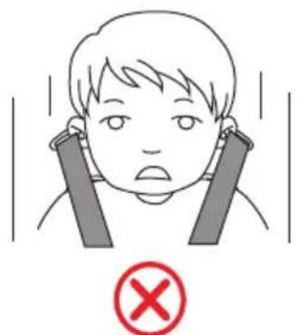 Safety warning illustration showing a person with bandages and a red X symbol indicating no need for safety