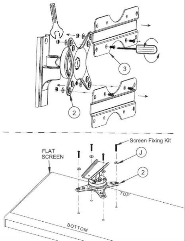 FLAT SCREEN Screen Fixing Kit J 2 TOP BOTTOM