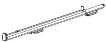Technical line drawing of a mechanical support or rod assembly (no text or symbols)