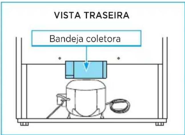 VISTA TRASEIRA Bandeja coletora
