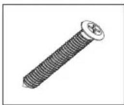 Illustration of a standard threaded screw with a flanged head (no text or symbols)