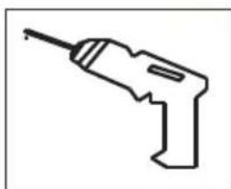 Simple line drawing of a drill bit (no text or symbols)