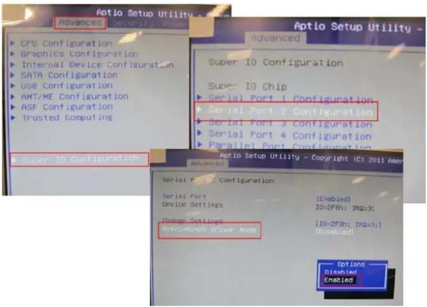Aptio Setup Utility - Advanced CPU Configuration Graphics Configuration Internal Device Configuration SATA Configuration USB Configuration AMT/ME Configuration ASF Configuration Trusted Computing Super 10 Configuration Super 10 Chip Serial Port 1 Configuration Serial Port 2 Configuration Serial Port 3 Configuration Serial Port 4 Configuration Parallel Port Configuration Super Setup Utility - Copyright (C) 2011 Amer Advanced Serial Port 3 Configuration Serial Port Device Settings [Enabled] IO=2F8h; IRQ=3; Change Settings [IO=2F8h; IRQ=3;] NC=22/READPS Driver Mode [Disabled] Options Disabled Enabled