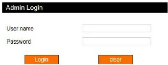 Admin Login User name Password Login clear