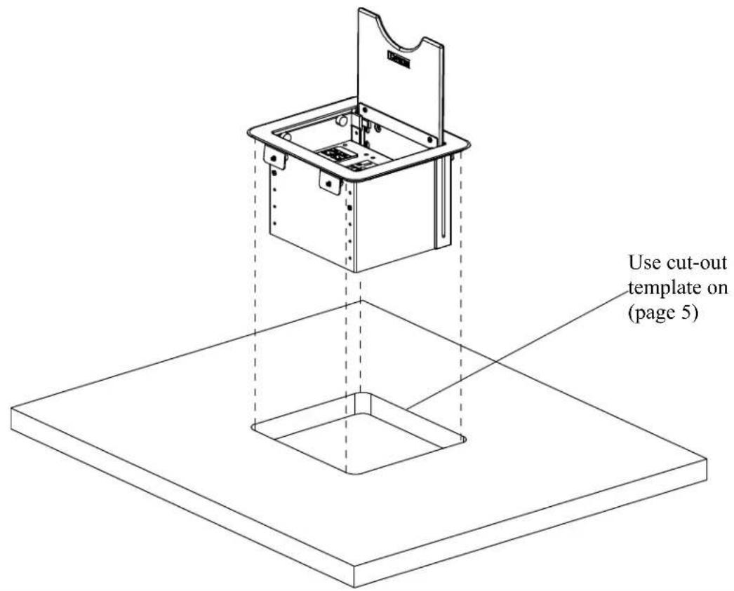 Use cut-out template on (page 5)