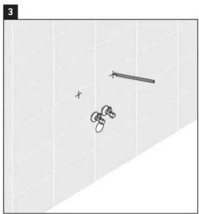 Simple line drawing of a horizontal bar with two rings and an arrow, set against a grid background (no text or symbols)