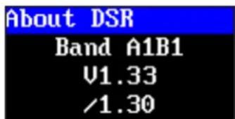About DSR Band A1B1 V1.33 /1.30