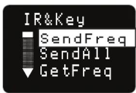 IR&Key SendFreq SendAll GetFreq