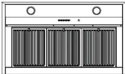 Front view of a double-door air conditioner unit with three vertical slats and two top ovens (no text or symbols visible)