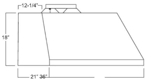 12-1/4" 18" 21" 36"