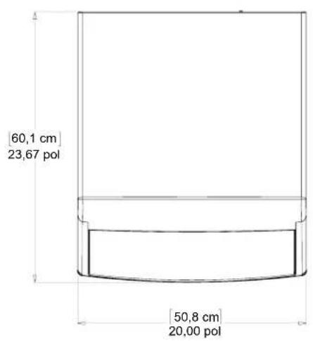 [60,1 cm] 23,67 pol [50,8 cm] 20,00 pol